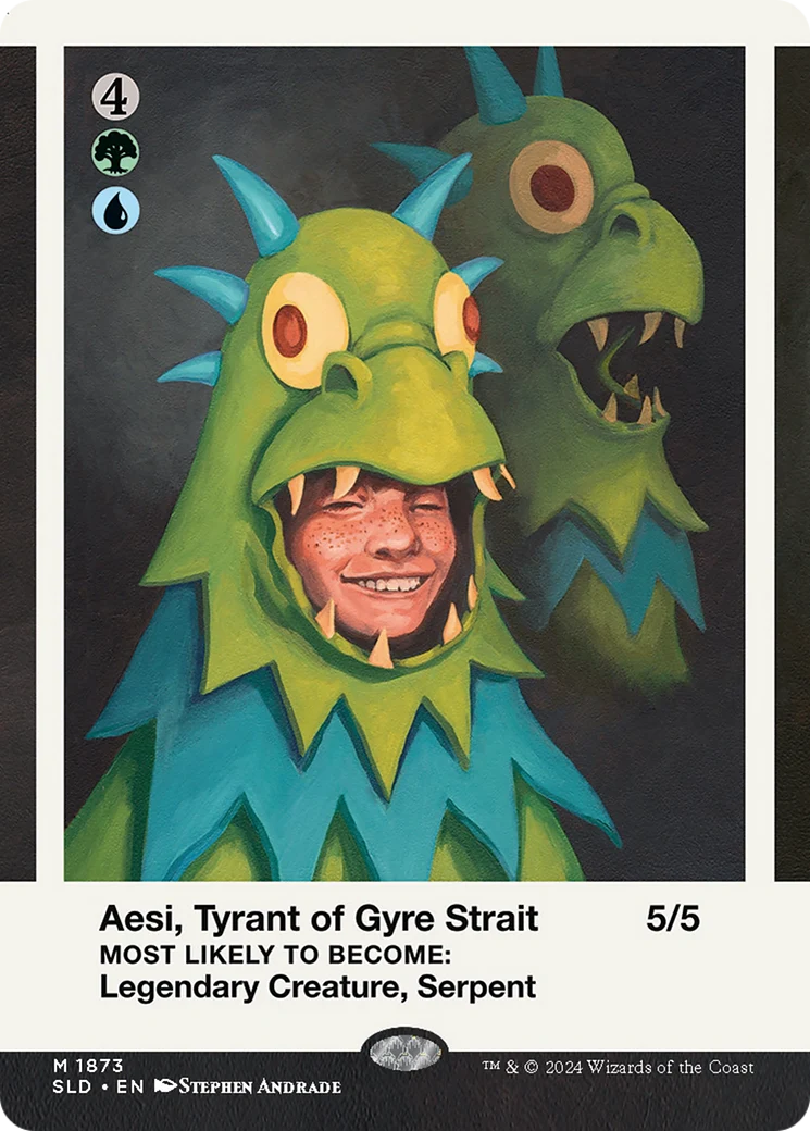 Aesi, Tyrant of Gyre Strait // Aesi, Tyrant of Gyre Strait (SLD-1873) - Secret Lair Drop (Borderless) Foil - Image 7