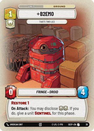 B2EMO - That's Two Lies (Foil)  - Secrets of Power  Weekly Play Promos