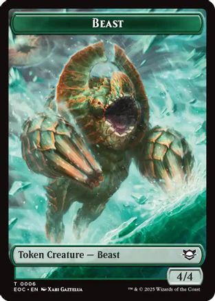 Beast (0006) // Elemental (0007) Double-Sided Token [Edge of Eternities Commander Tokens] - Image 6