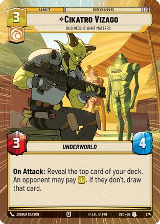 Cikatro Vizago - Business is What Matters (Hyperspace Foil) (974) - Secrets of Power Foil