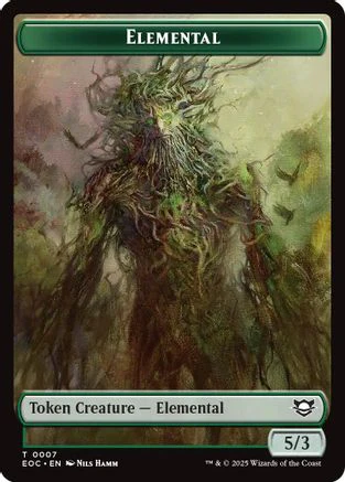 Elemental (0007) // Golem (0014) Double-Sided Token [Edge of Eternities Commander Tokens] - Image 4