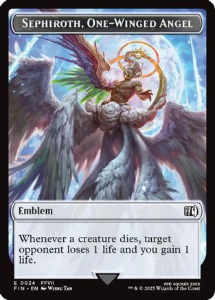 Emblem - Sephiroth, One-Winged Angel // Robot Warrior Double-Sided Token [FINAL FANTASY Tokens] - Image 4