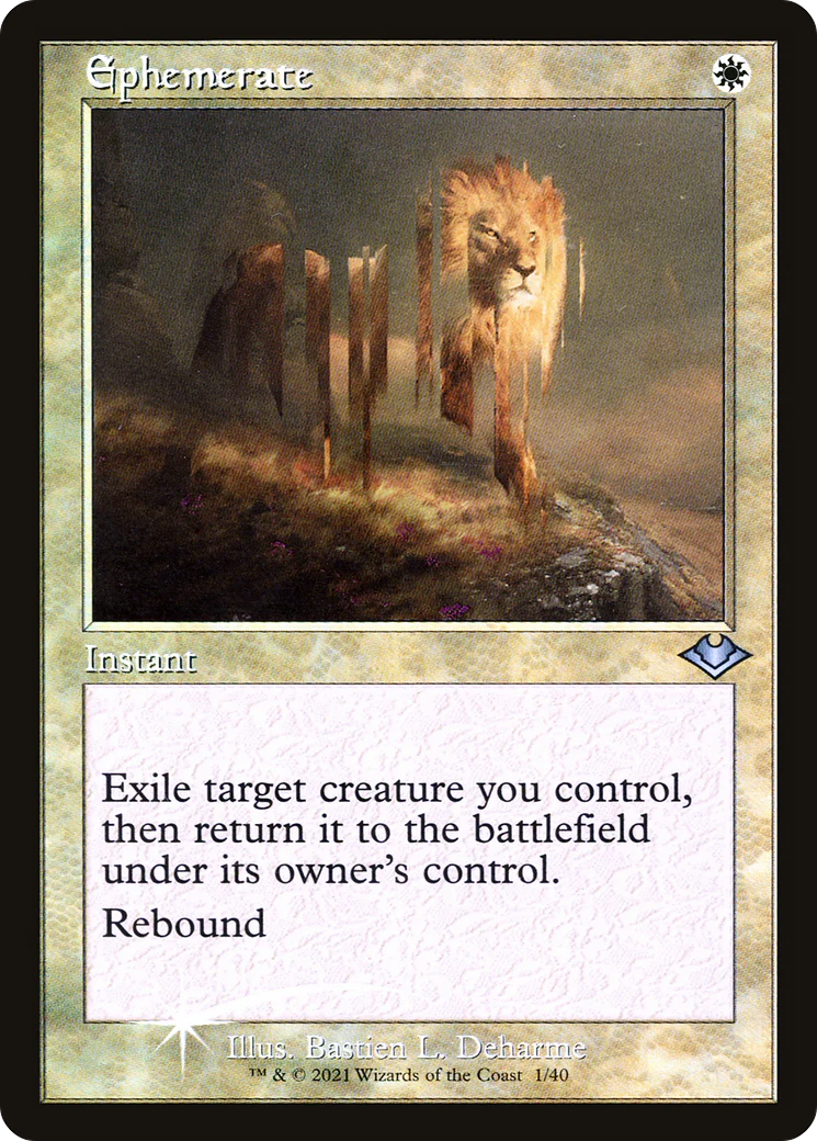 Ephemerate (Retro Frame) (MH1-001) - Modern Horizons 1 Timeshifts Etched Foil