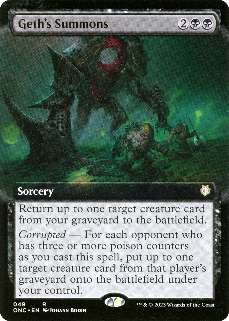 Geth's Summons (Extended Art) (ONC-049) - Phyrexia: All Will Be One Commander: (Extended Art)