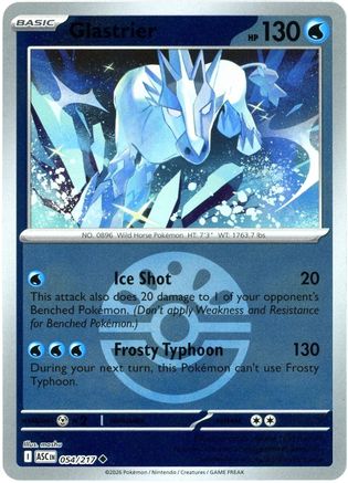Glastrier (Friend Ball) (054) - Reverse Holofoil ME Ascended Heroes - Uncommon