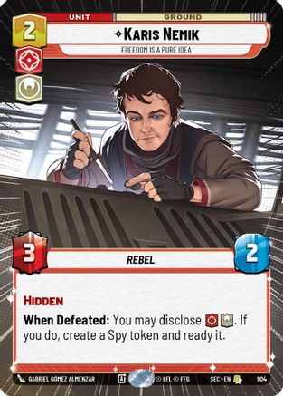 Karis Nemik - Freedom is a Pure Idea (Hyperspace Foil) (904) - Secrets of Power Foil