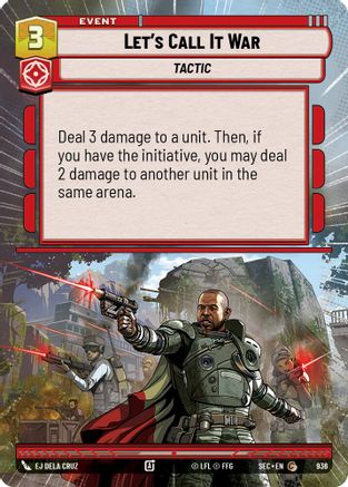 Let's Call It War (Hyperspace Foil) (936) - Secrets of Power Foil