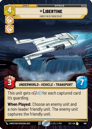 Libertine - Under New Ownership (Hyperspace Foil) (968) - Secrets of Power Foil