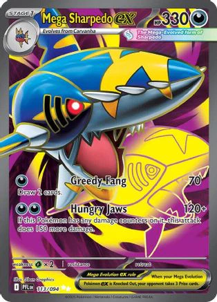 Mega Sharpedo ex (113/094) - Holofoil ME02 Phantasmal Flames - Ultra Rare