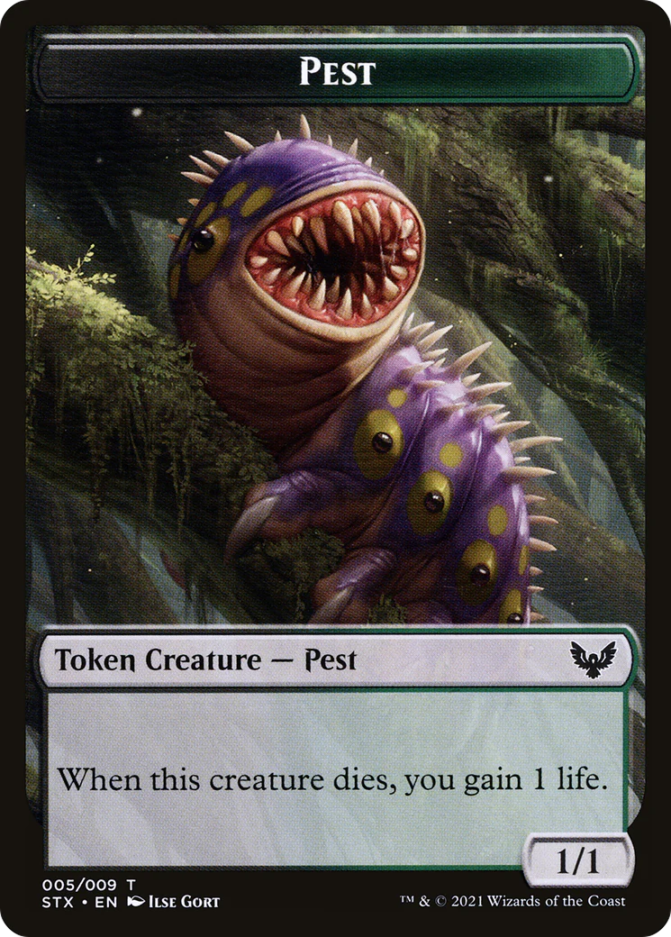 Pest Token (STX-005) - Strixhaven: School of Mages Tokens Foil