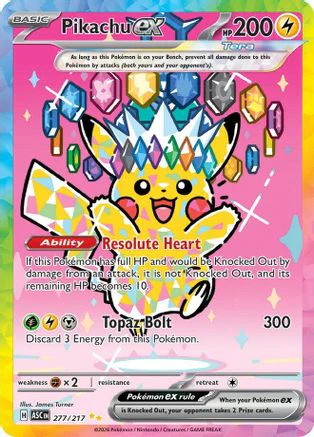 Pikachu ex (277/217) - Holofoil ME Ascended Heroes - Special Illustration Rare