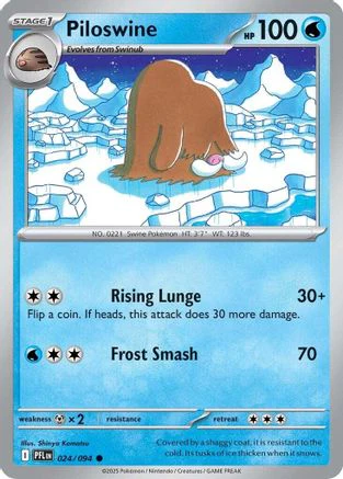Piloswine (024/094) - Reverse Holofoil ME02 Phantasmal Flames - Common
