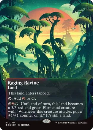 Raging Ravine (0170) (Borderless) (Galaxy Foil) [Edge of Eternities: Stellar Sights]