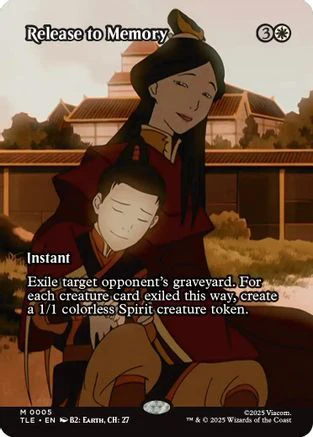 Release to Memory (Borderless) (TLE-005) - Avatar: The Last Airbender: Eternal-Legal Foil
