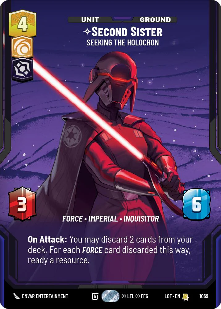 Second Sister - Seeking the Holocron (1069) (Prestige Foil) (1069) [Legends of the Force]