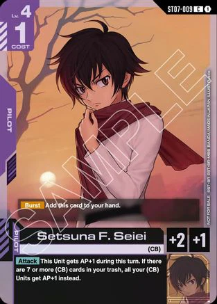 Setsuna F. Seiei (ST07 Release Event) (ST07-009) - Gundam Promotional Cards Holofoil