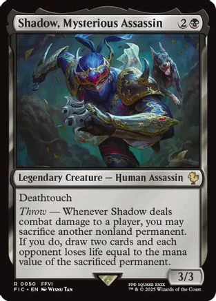 Shadow, Mysterious Assassin (Surge Foil) [FINAL FANTASY Commander]