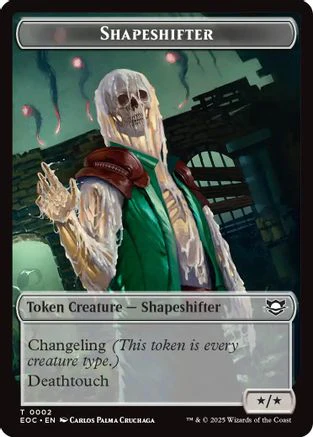 Shapeshifter // Golem (0013) Double-Sided Token [Edge of Eternities Commander Tokens] - Image 3