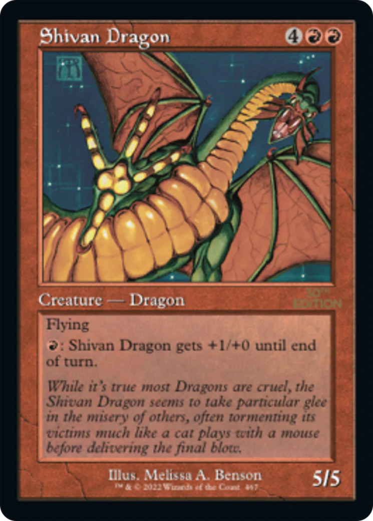 Shivan Dragon (Retro Frame) (30A-467) - 30th Anniversary Edition