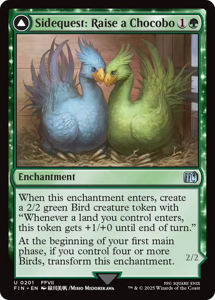 Sidequest: Raise a Chocobo // Black Chocobo (FIN-201) - FINAL FANTASY: (enchantment) - Image 3