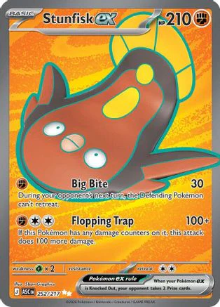 Stunfisk ex (252/217) - Holofoil ME Ascended Heroes - Ultra Rare