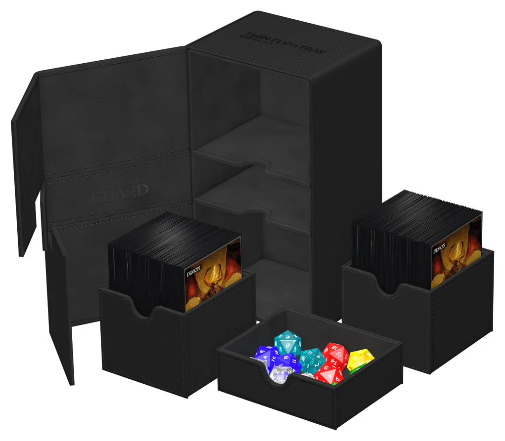 Ultimate Guard: Twin Flip'N'Tray 200+ - Monocolor Black