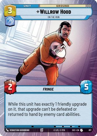 Willrow Hood - On the Run (Hyperspace Foil) (817) - Secrets of Power Foil